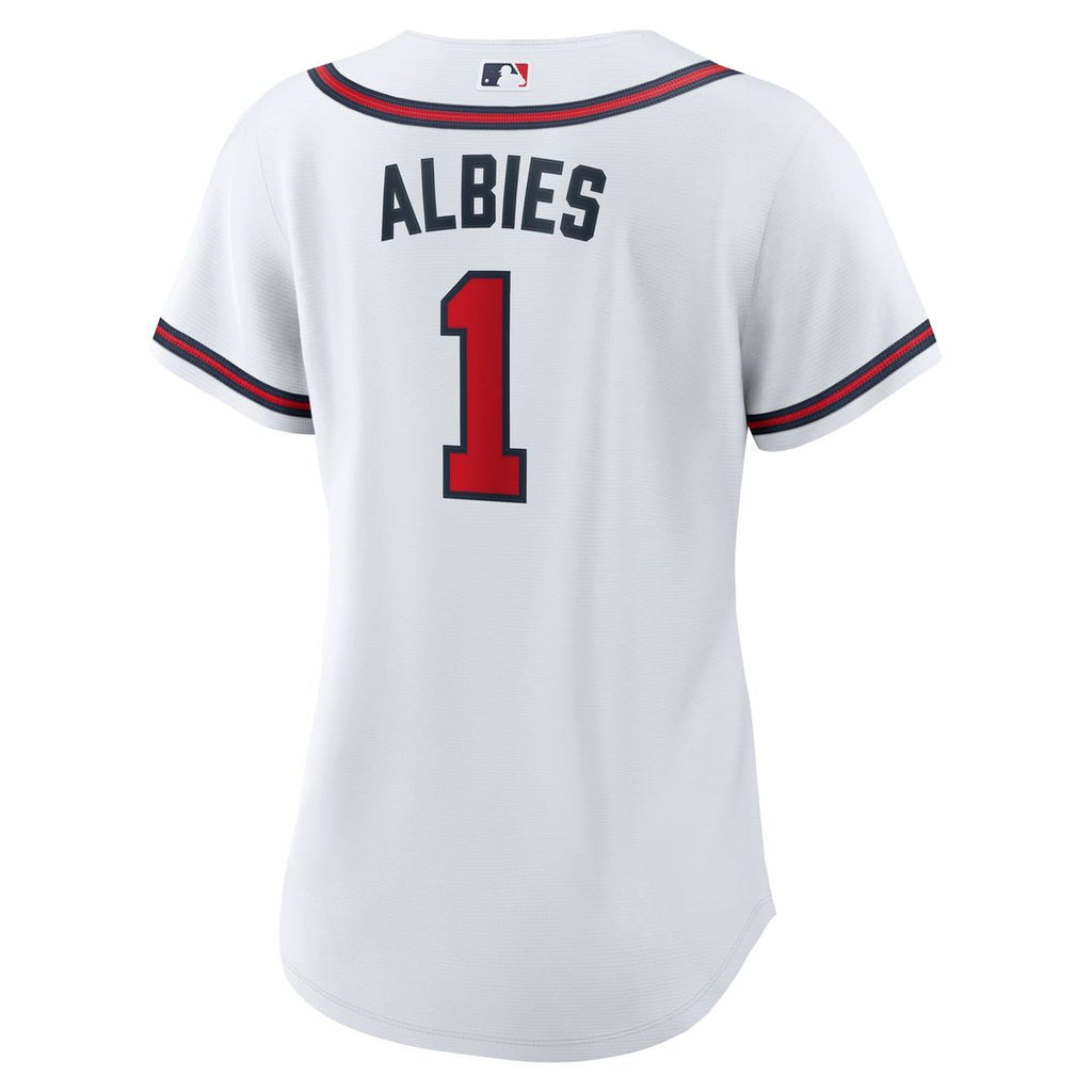 Atlanta Braves Ozzie Albies Women's Home Replica Jersey - White