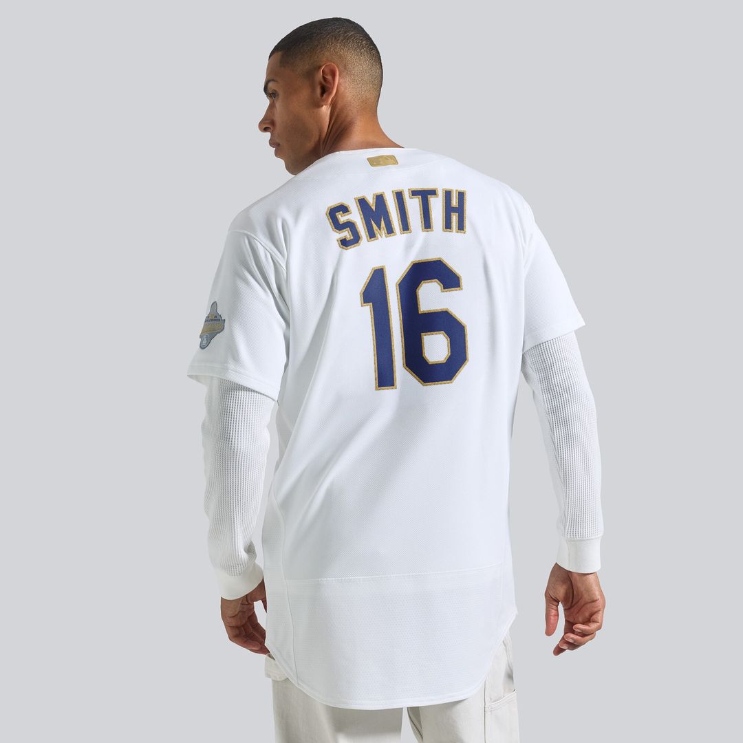 Los Angeles Dodgers Will Smith 2026 Gold Collection Authentic Jersey - White