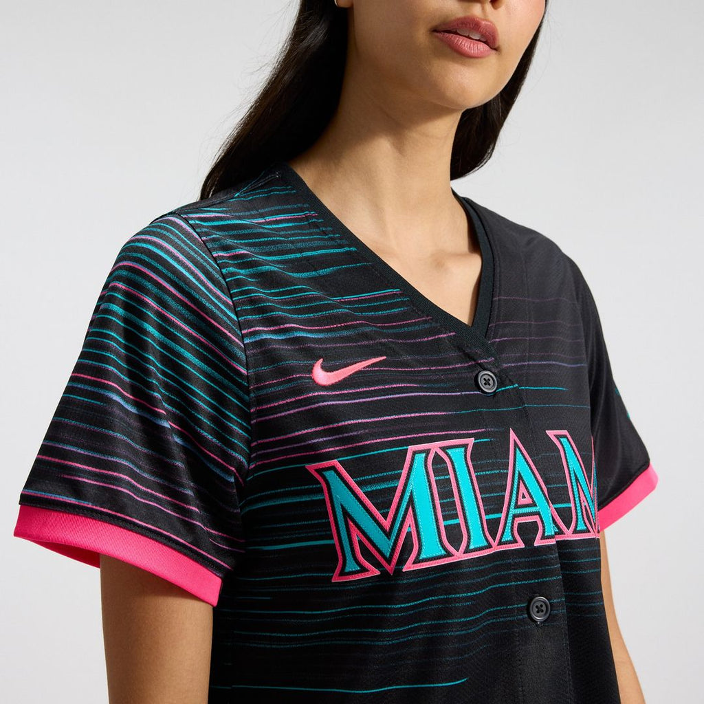 Miami Marlins Women's 2025 City Connect Limited Jersey - Black