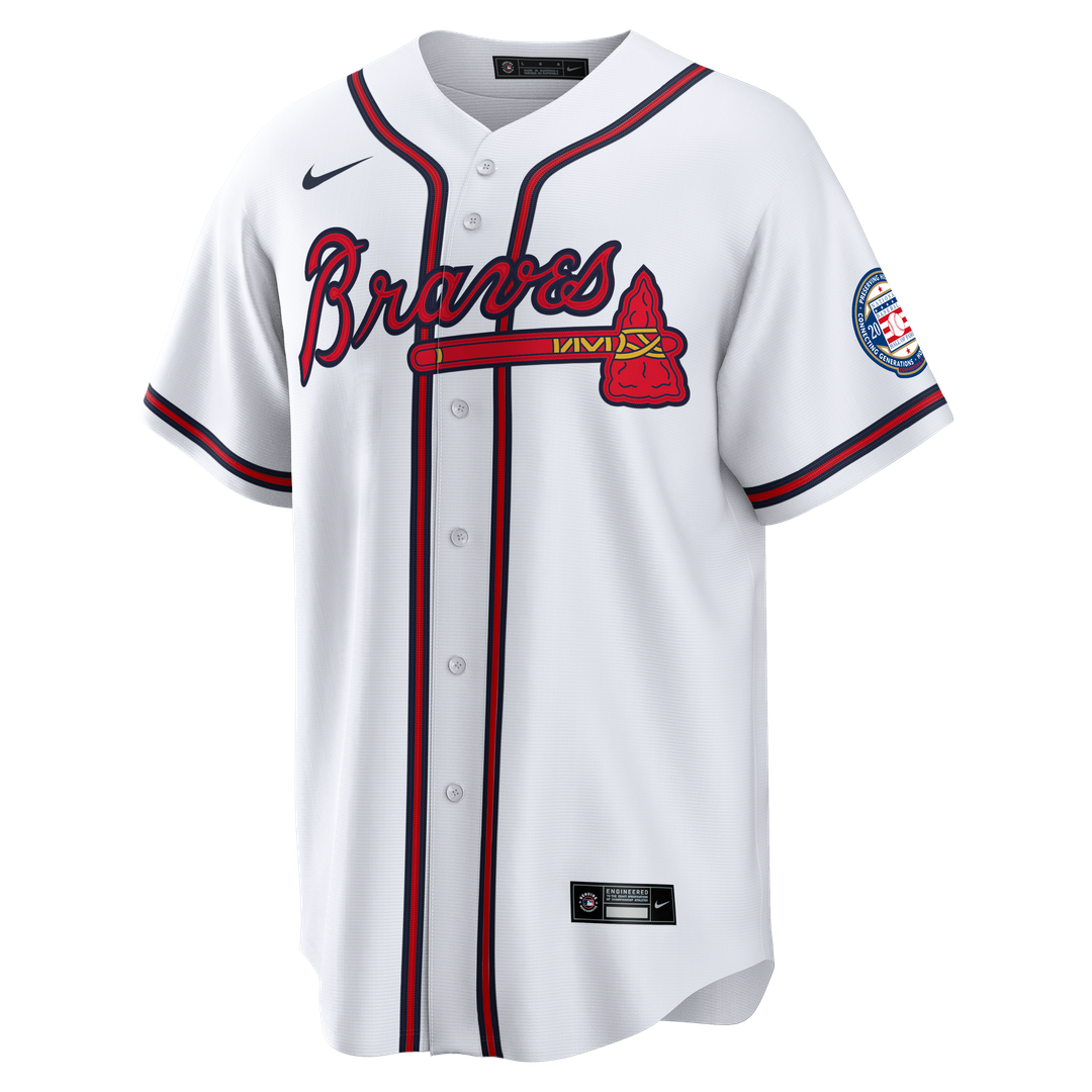 Atlanta Braves Andruw Jones Home Replica 2026 Hall of Fame Patch Jersey - White