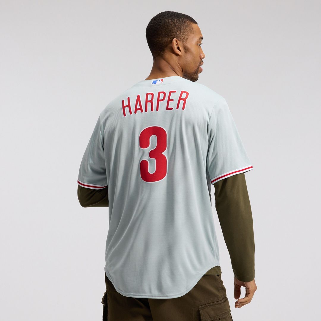 Philadelphia Phillies Bryce Harper Road Replica Jersey - Gray