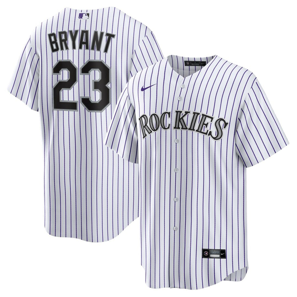 Colorado Rockies Kris Bryant Replica Jersey - White/Purple