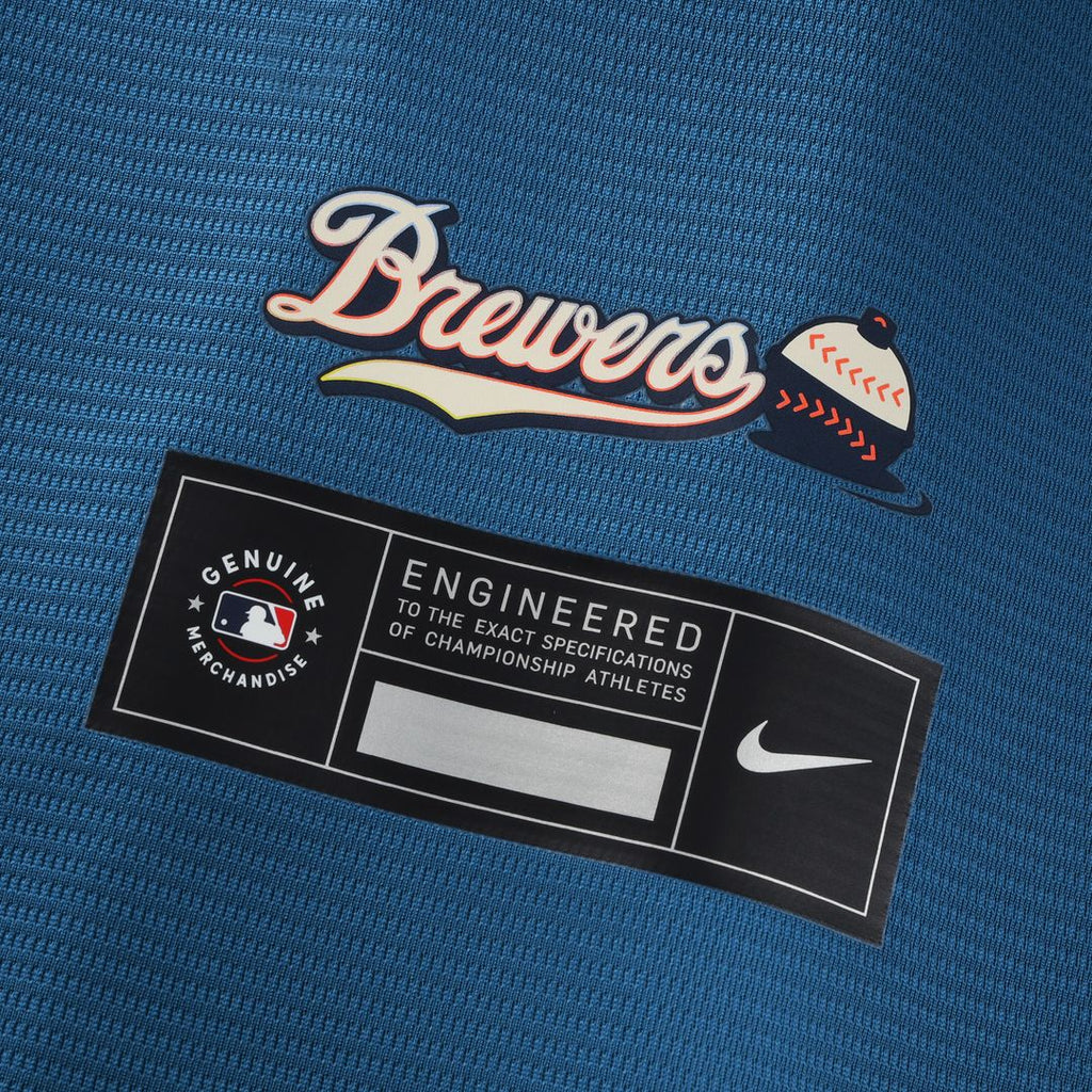 Milwaukee Brewers Brandon Woodruff 2026 City Connect Stadium Jersey - Mineral Blue