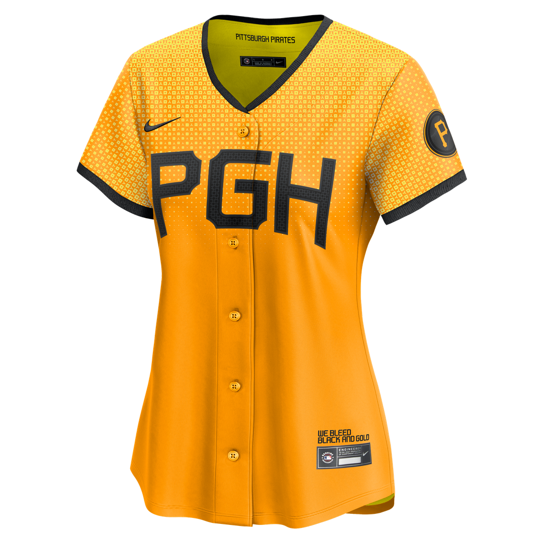 Pittsburgh Pirates Women's City Connect Limited Jersey - Gold