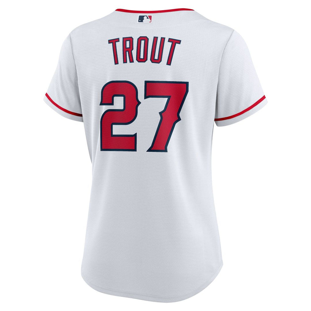Los Angeles Angels Mike Trout Women's Home Replica Jersey - White