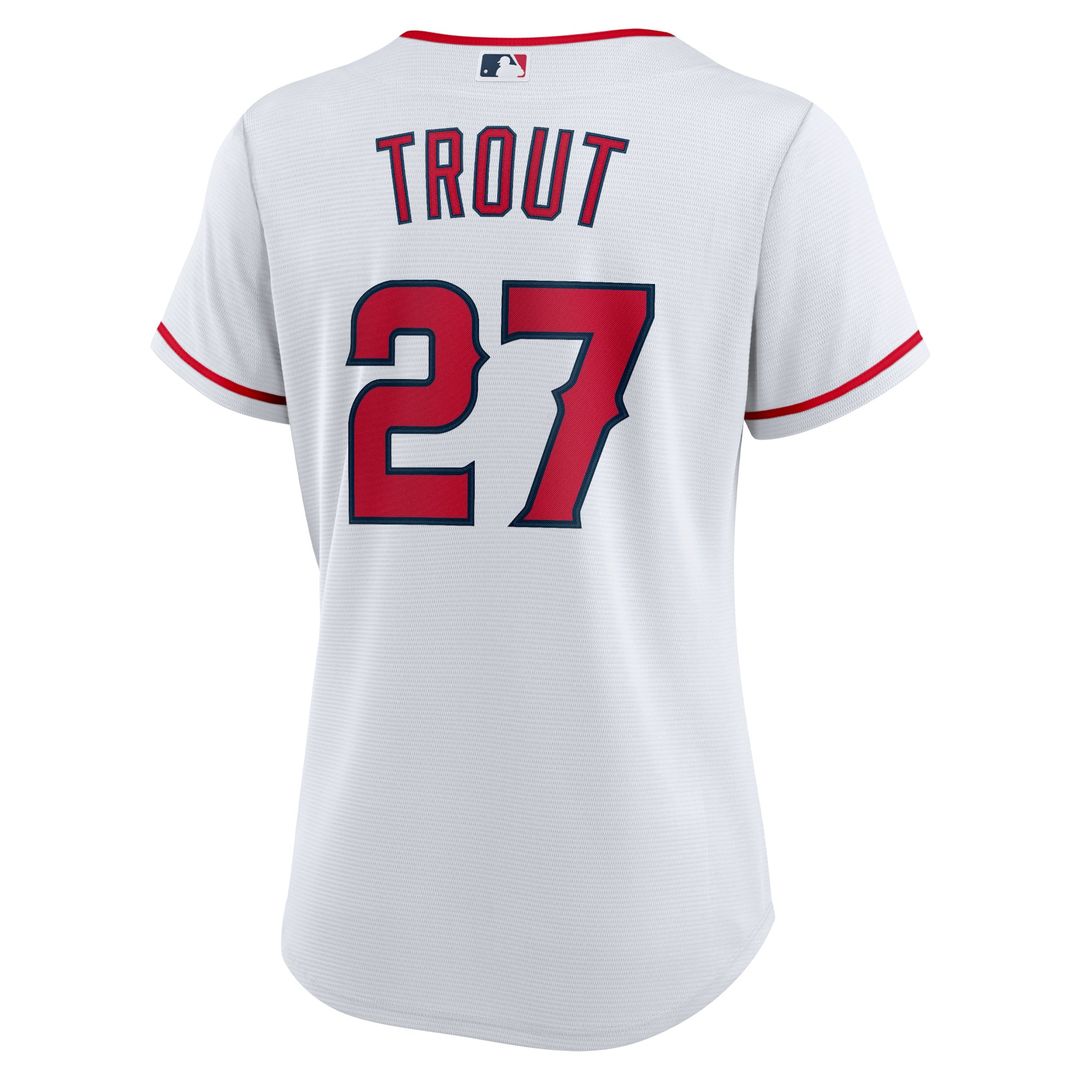 Los Angeles Angels Mike Trout Women's Home Replica Jersey - White