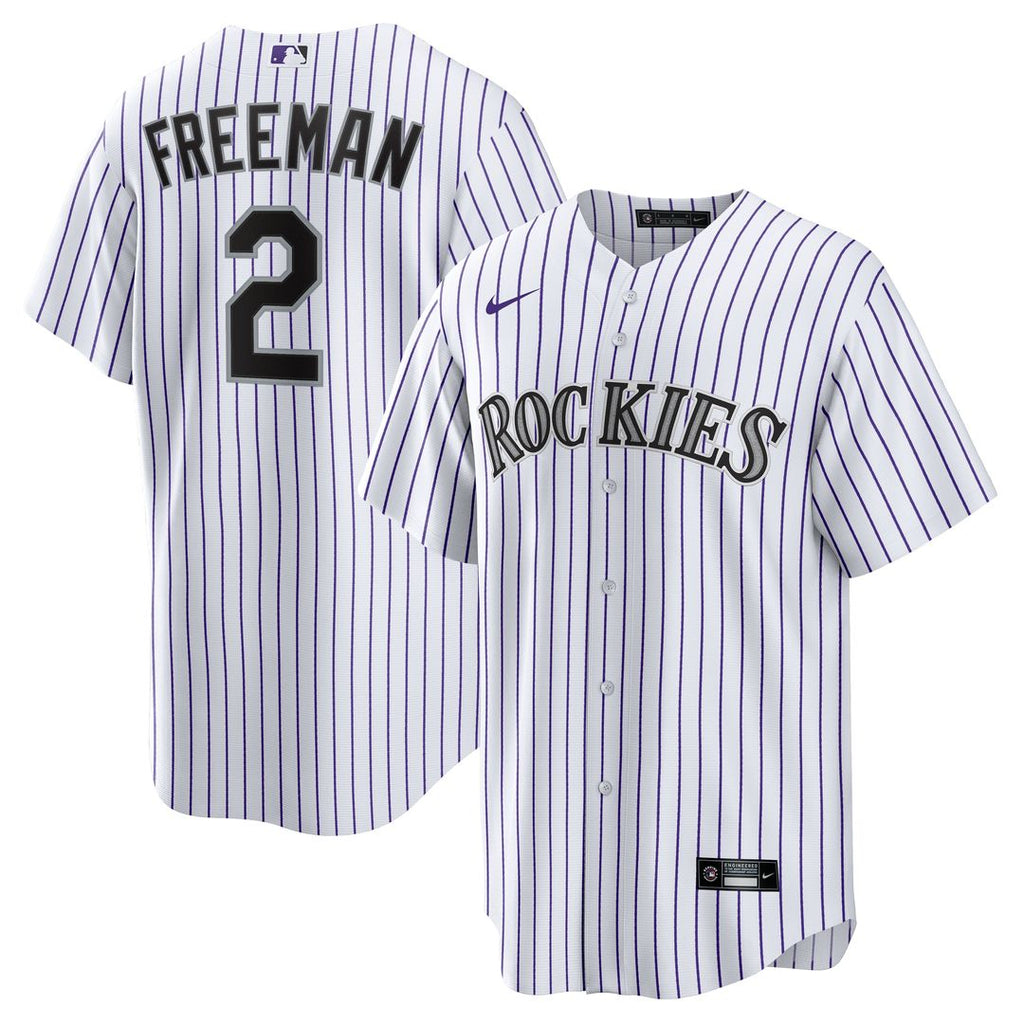 Colorado Rockies Tyler Freeman Home Replica Jersey - White