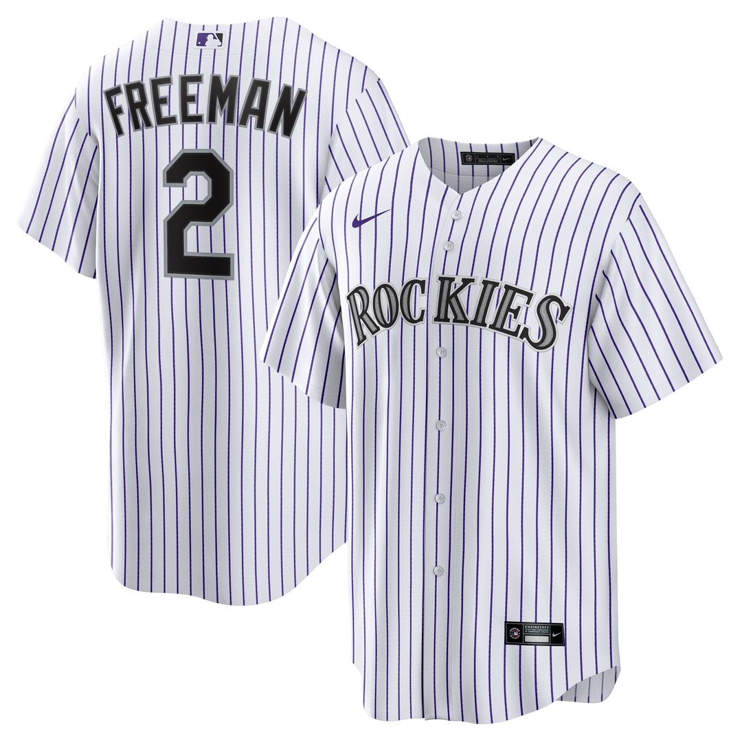 Colorado Rockies Tyler Freeman Home Replica Jersey - White