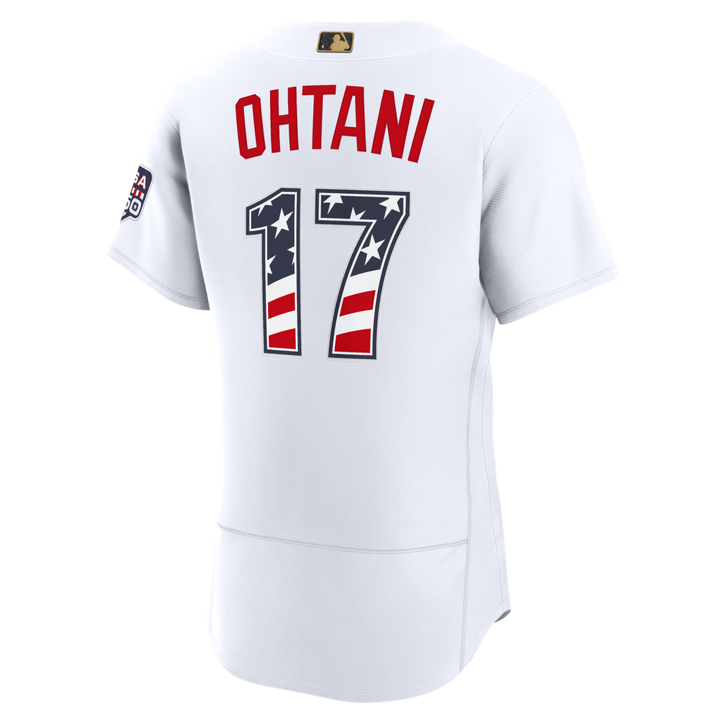 Los Angeles Dodgers Shohei Ohtani USA 250 Fourth of July Home Authentic Jersey - White