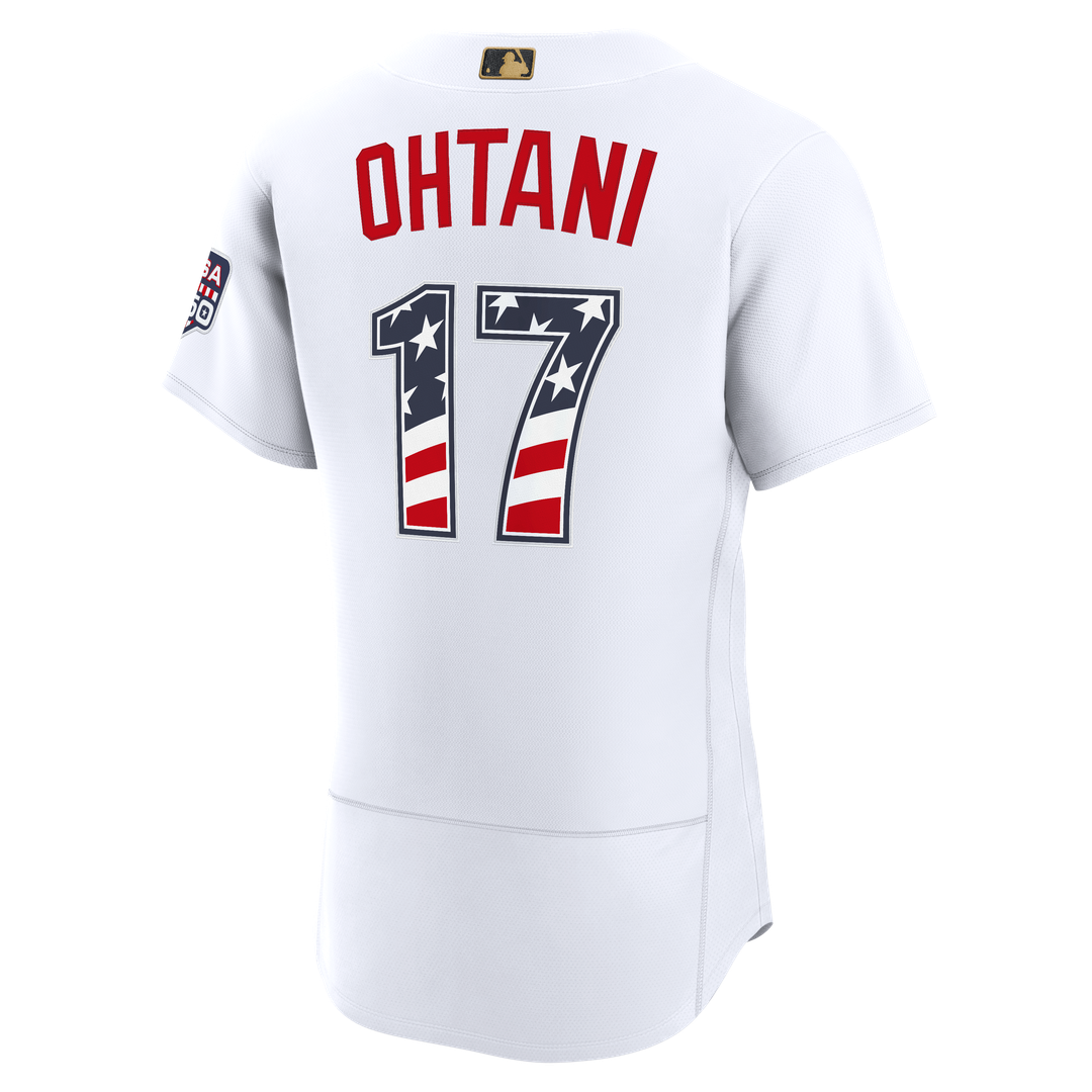Los Angeles Dodgers Shohei Ohtani USA 250 Fourth of July Home Authentic Jersey - White