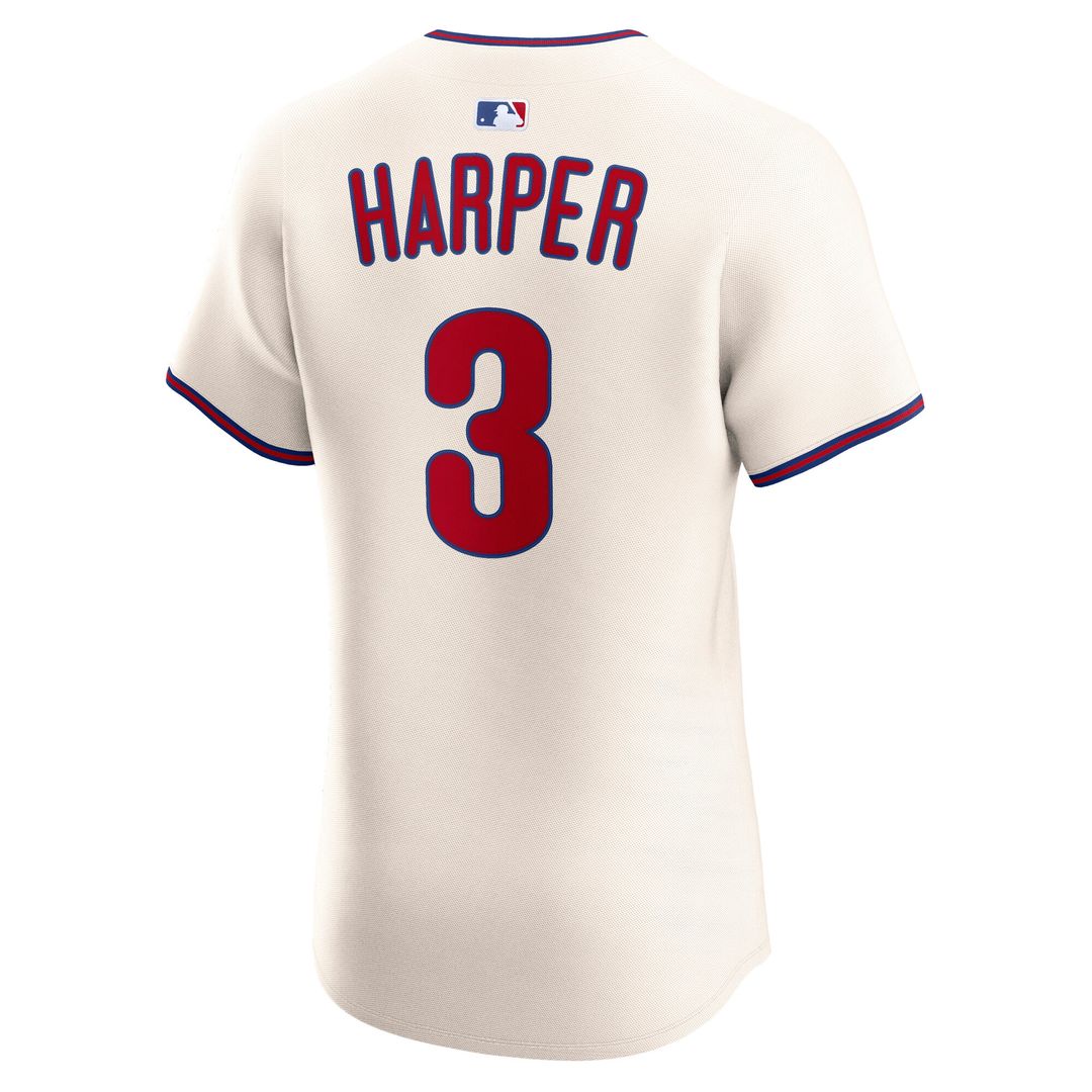 Philadelphia Phillies Bryce Harper Alternate 2 Elite Jersey - Cream