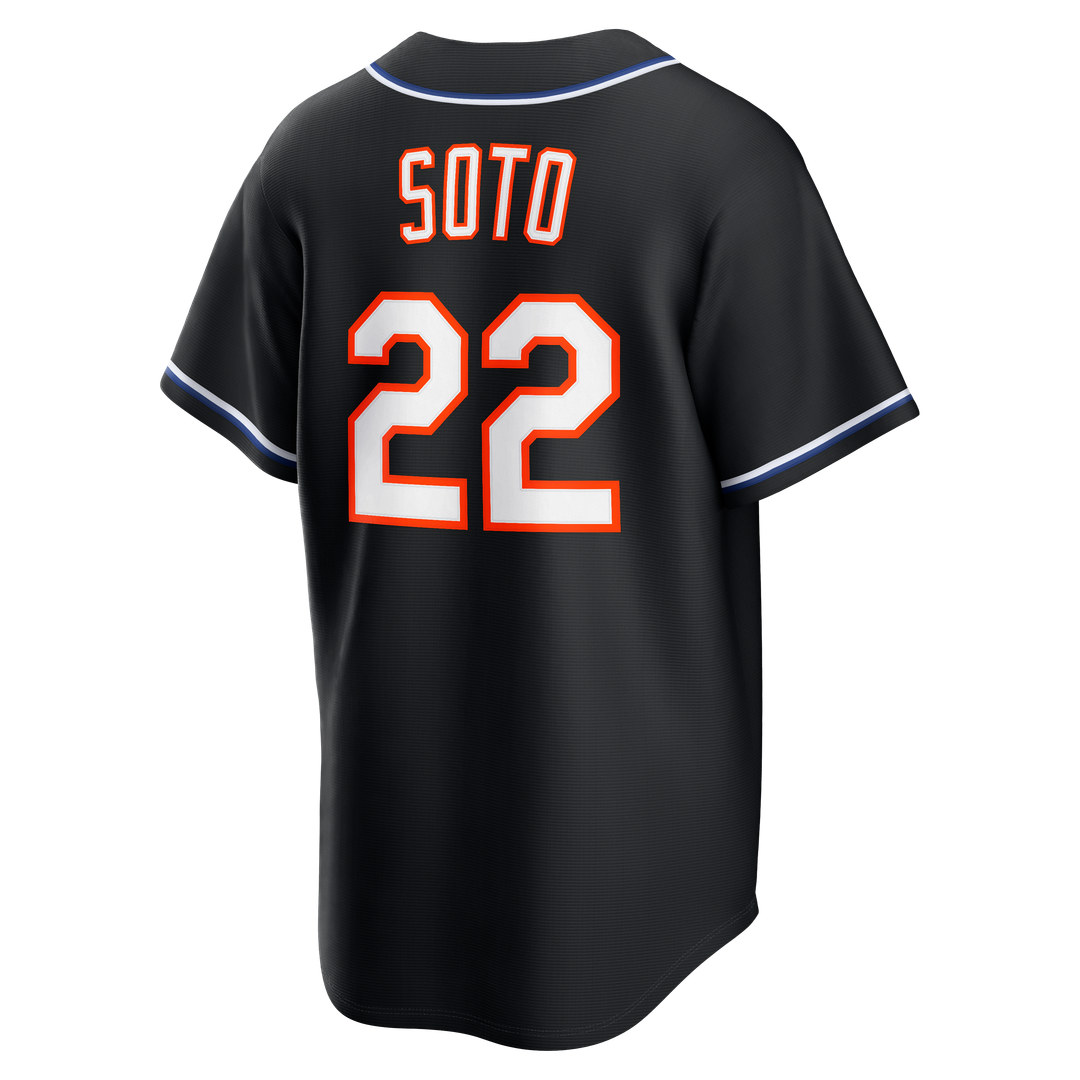 New York Mets Juan Soto Fashion Replica Black Out Jersey