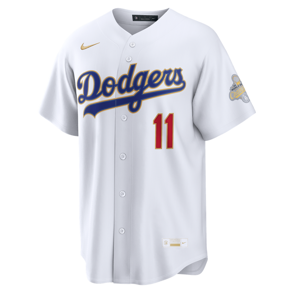Los Angeles Dodgers Roki Sasaki 2026 Gold Collection Kanji Stadium Jersey - White