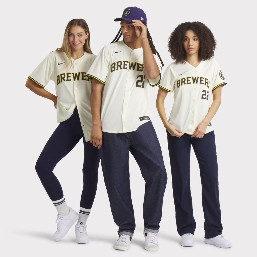 Milwaukee Brewers Christian Yelich Home Limited Jersey - Cream