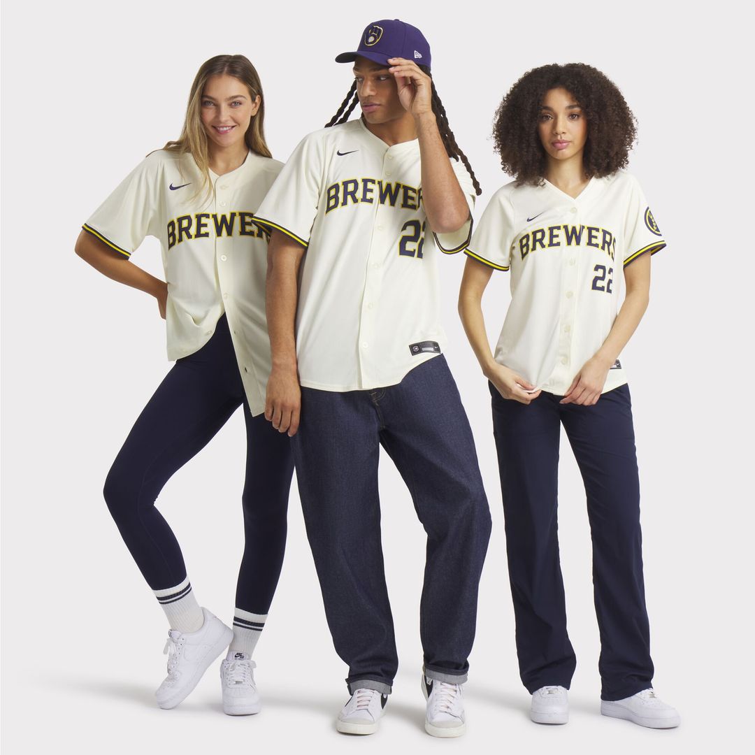 Milwaukee Brewers Christian Yelich Home Limited Jersey - Cream