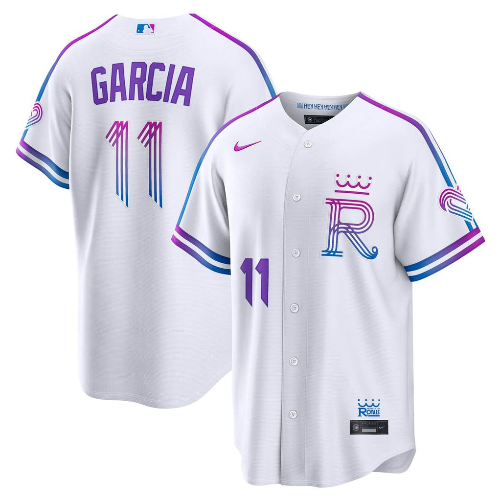 Kansas City Royals Maikel Garcia 2026 City Connect Stadium Jersey - White