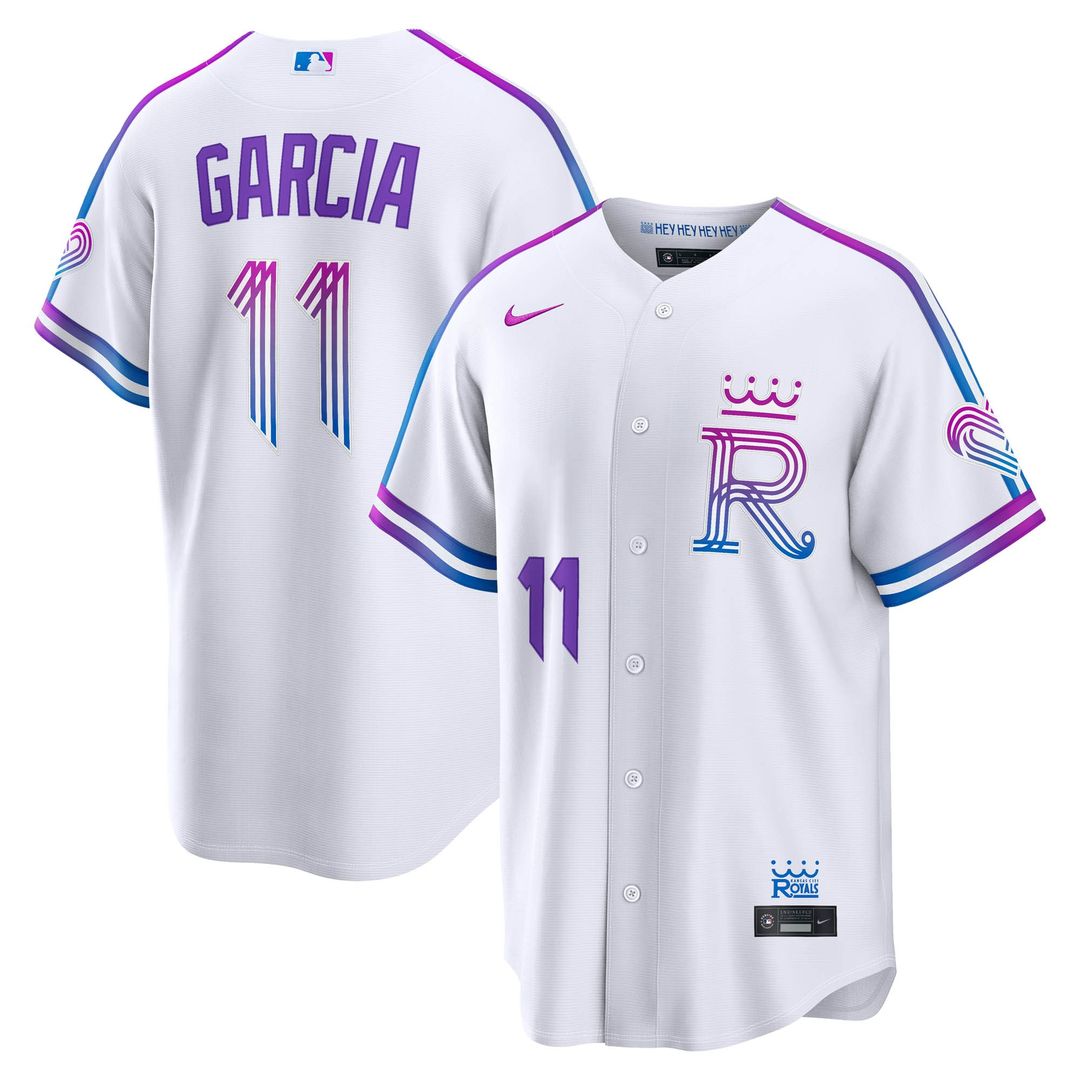 Kansas City Royals Maikel Garcia 2026 City Connect Stadium Jersey - White