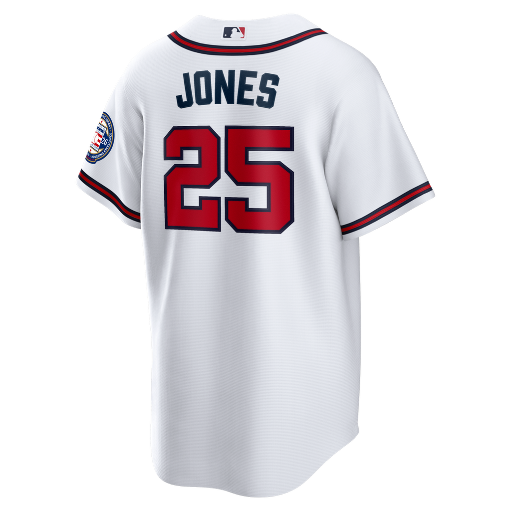 Atlanta Braves Andruw Jones Home Replica 2026 Hall of Fame Patch Jersey - White