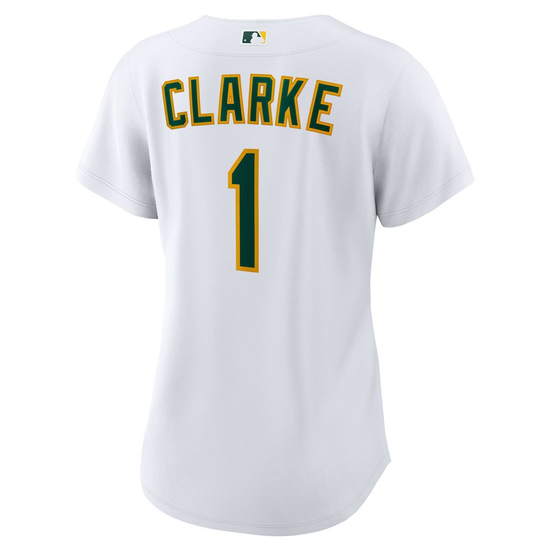 Athletics Denzel Clarke Women's Home Replica Jersey - White
