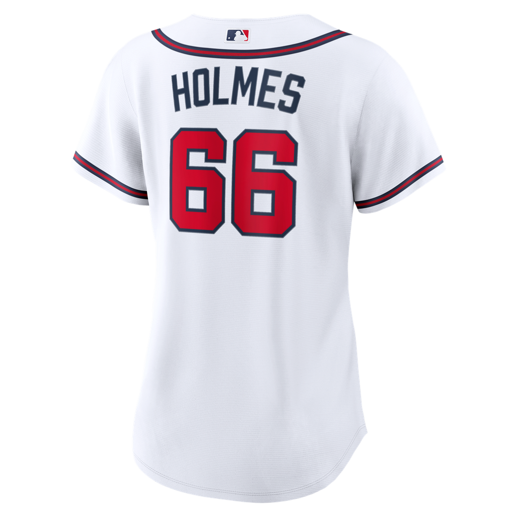 Atlanta Braves Grant Holmes Women's Home Replica Jersey - White