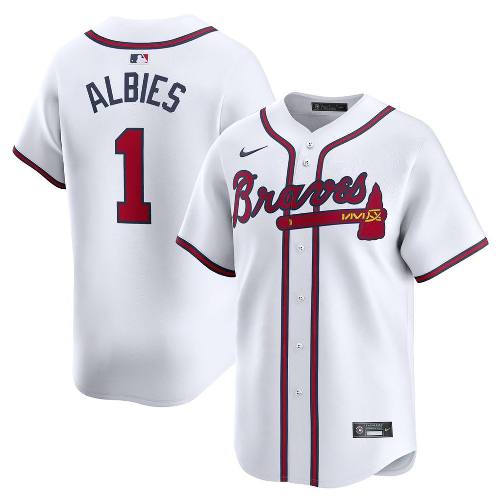 Atlanta Braves Ozzie Albies Home Limited Jersey - White