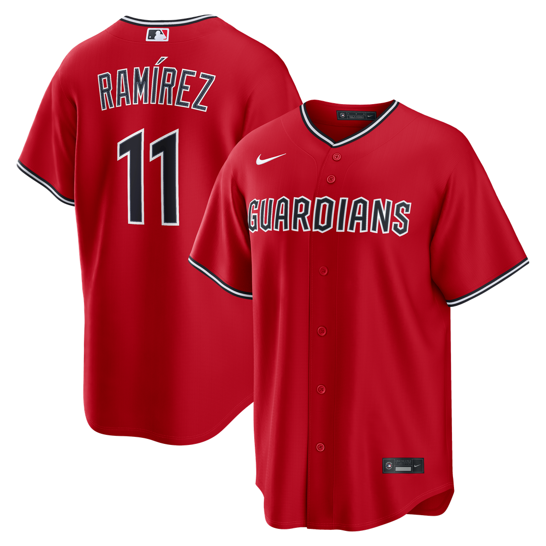 Cleveland Guardians José Ramírez Alternate Replica Jersey - Red