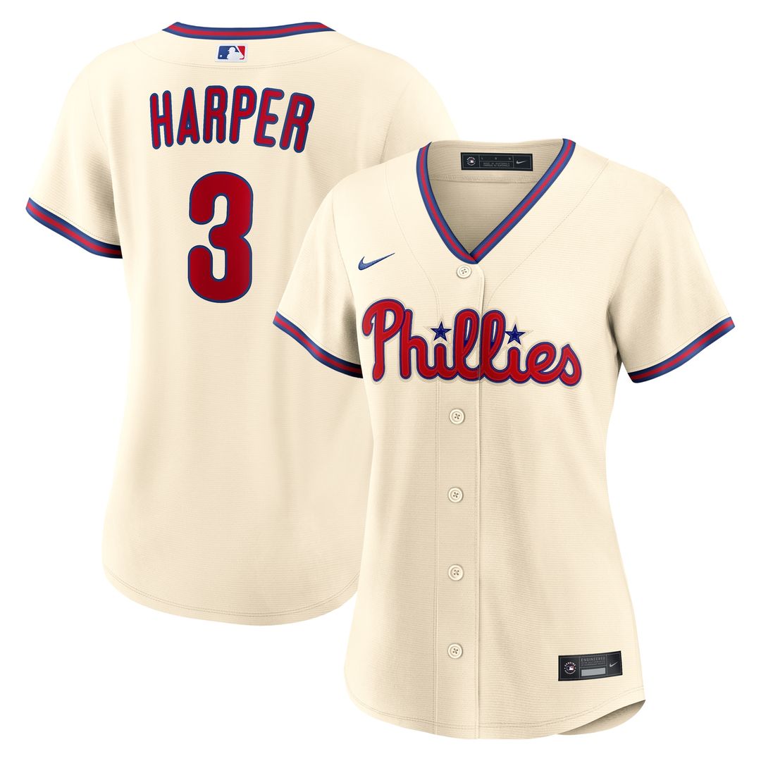 Philadelphia Phillies Bryce Harper Women's Alternate Replica Jersey - Cream