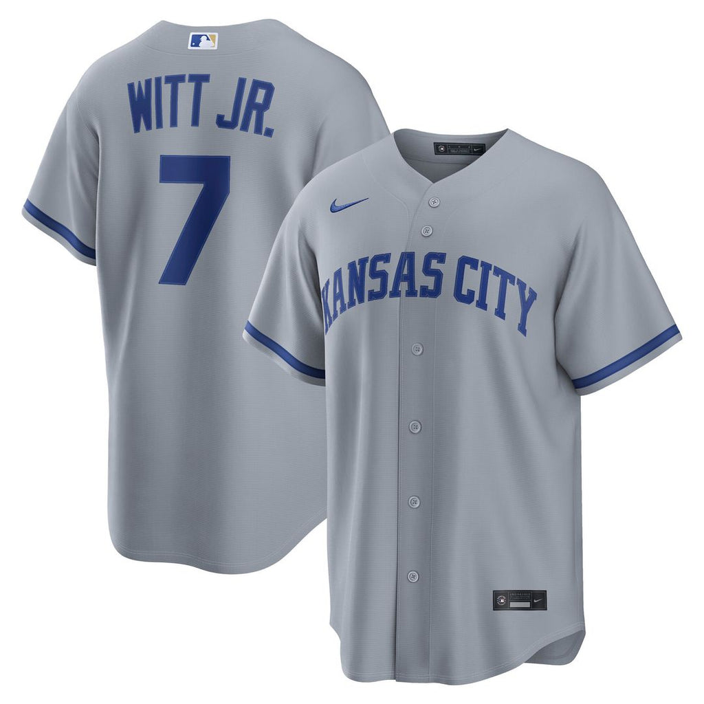 Kansas City Royals Bobby Witt Jr. Road Replica Jersey - Gray