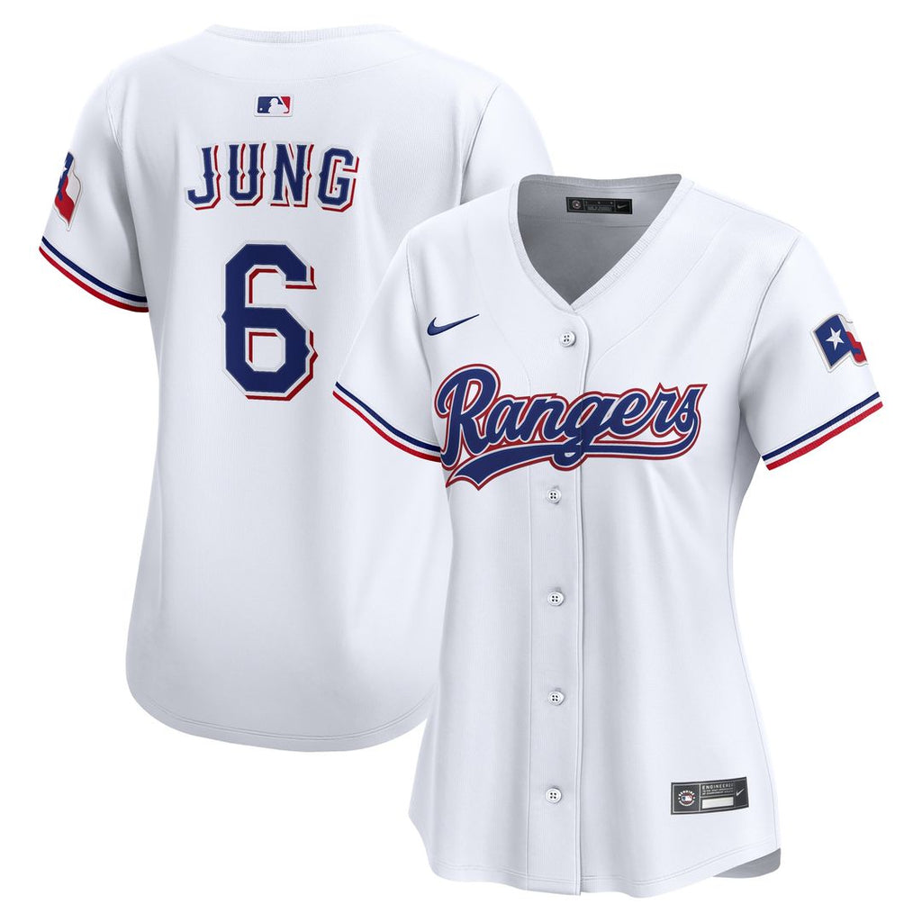 Texas Rangers Josh Jung Women's Home Limited Jersey - White