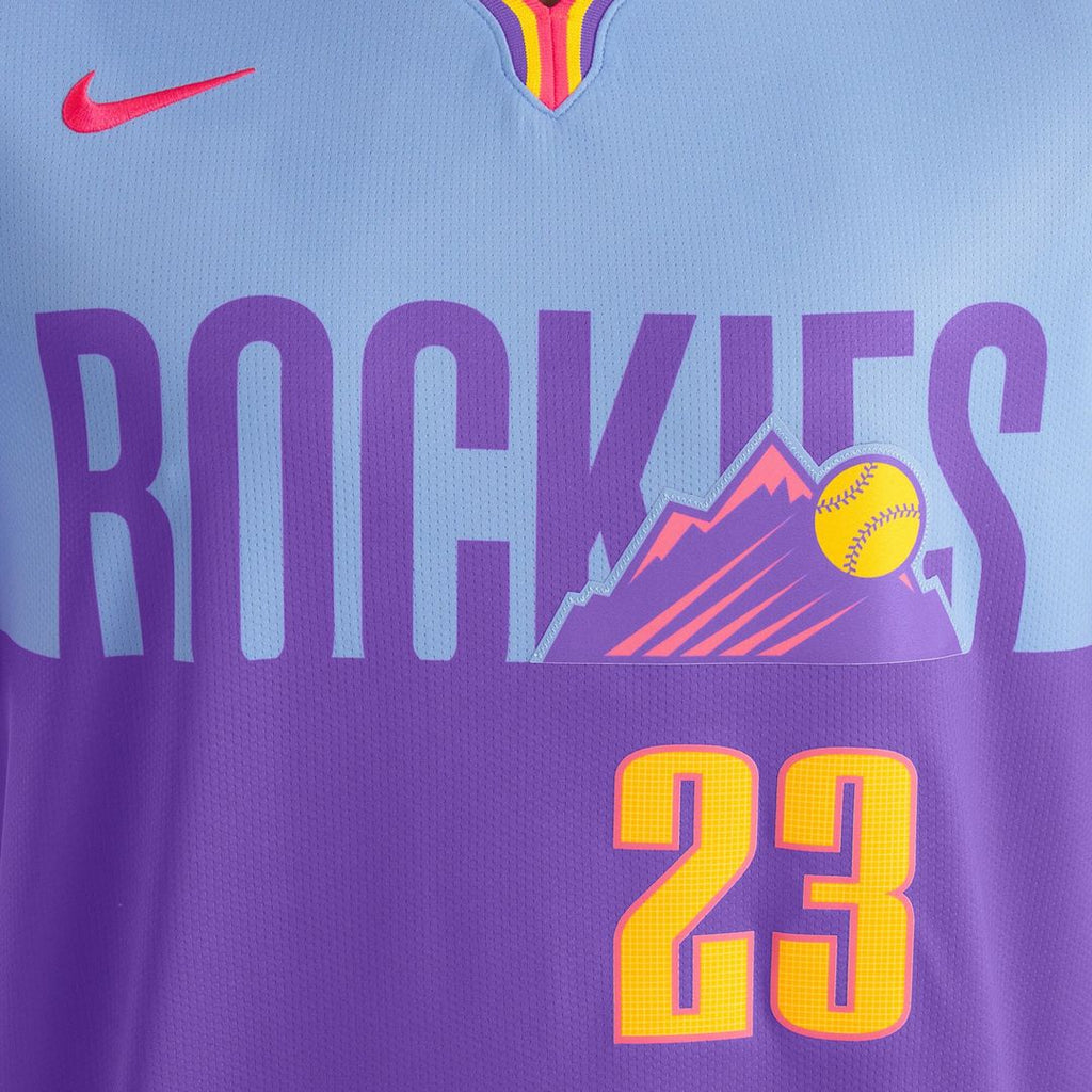 Colorado Rockies Kris Bryant 2025 City Connect Limited Jersey - Purple/Light Blue