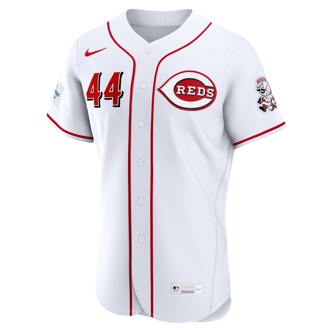 Cincinnati Reds Elly De La Cruz Home Authentic Sponsor Patch Jersey - White