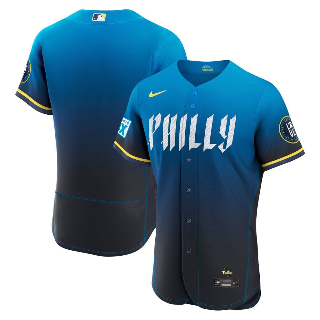 Philadelphia Phillies City Connect Authentic Sponsor Patch Jersey - Navy