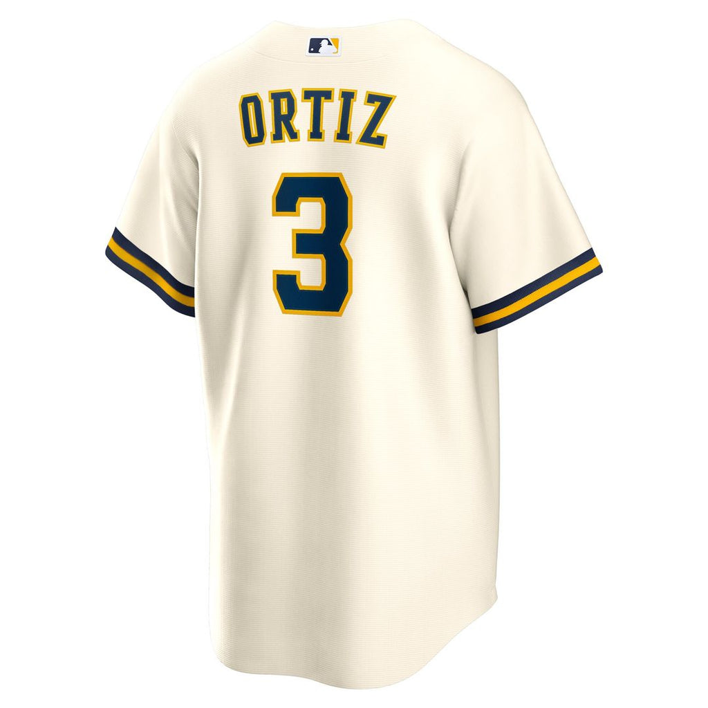 Milwaukee Brewers Joey Ortiz Home Replica Jersey - White