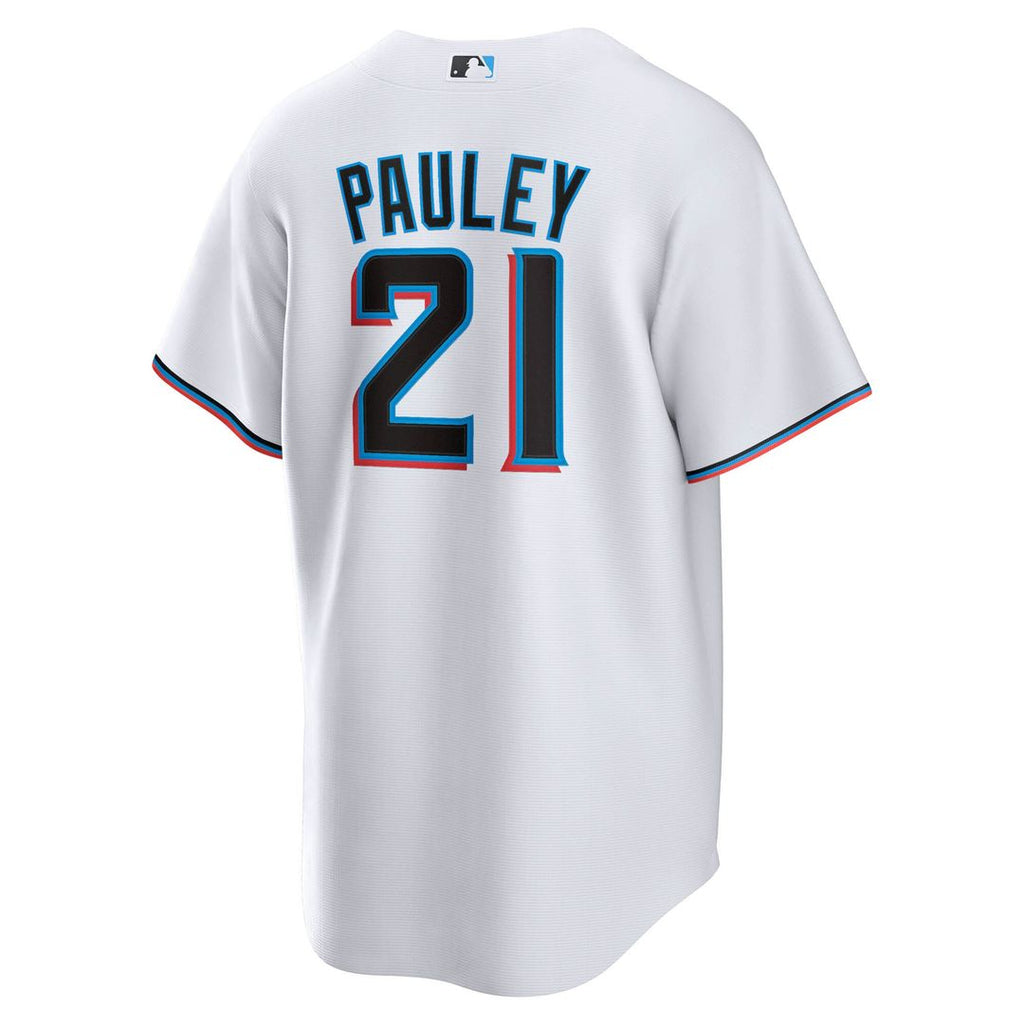 Miami Marlins Graham Pauley Home Replica Jersey - White