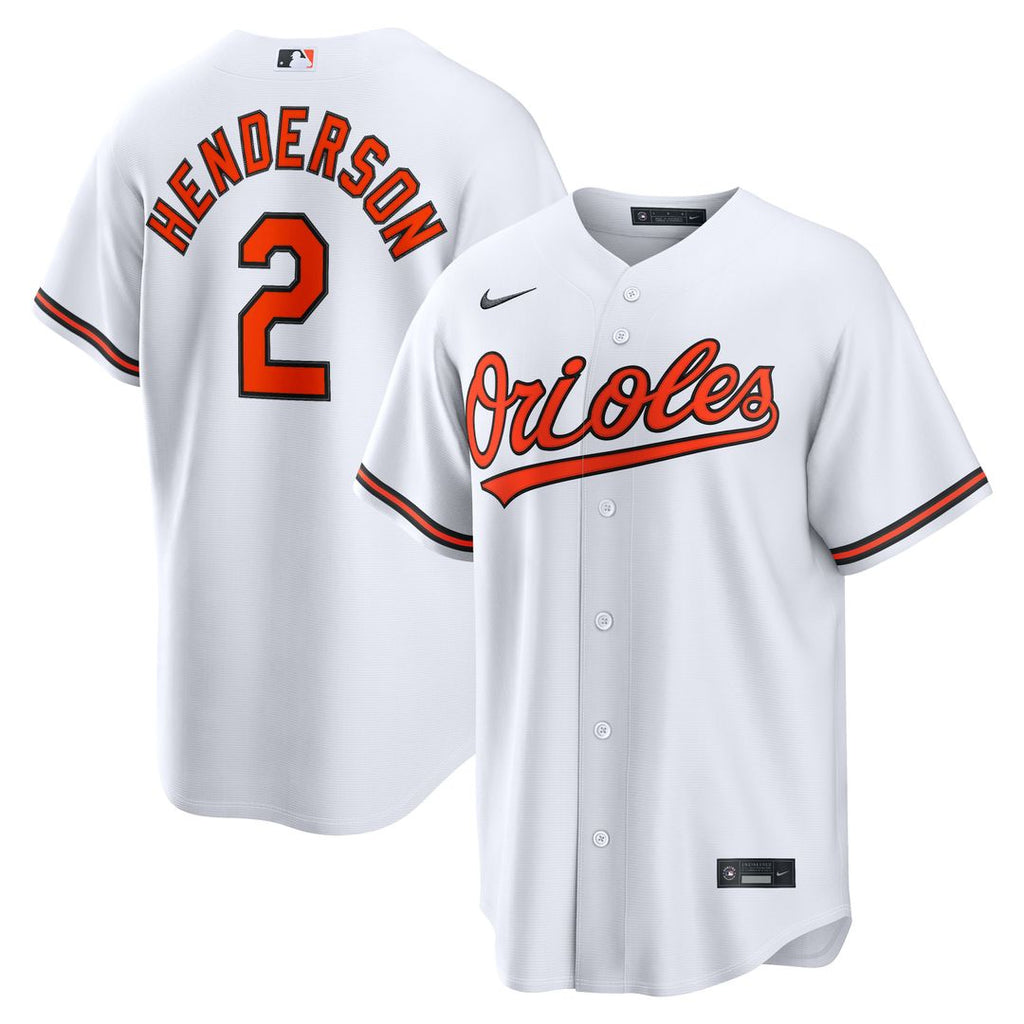 Baltimore Orioles Gunnar Henderson Home Replica Jersey - White