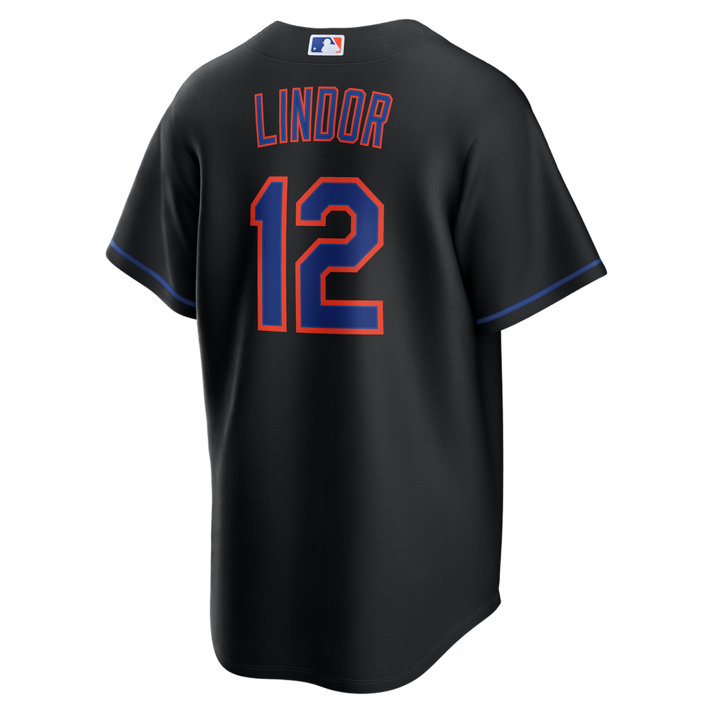 New York Mets Francisco Lindor Alternate Replica Jersey - Black