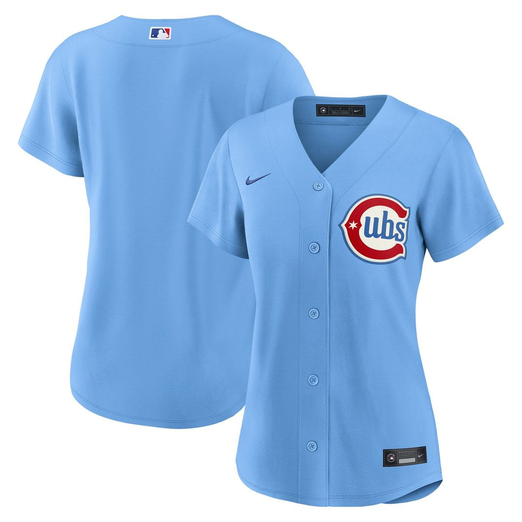 Chicago Cubs Women's Alternate Replica Jersey - Light Blue