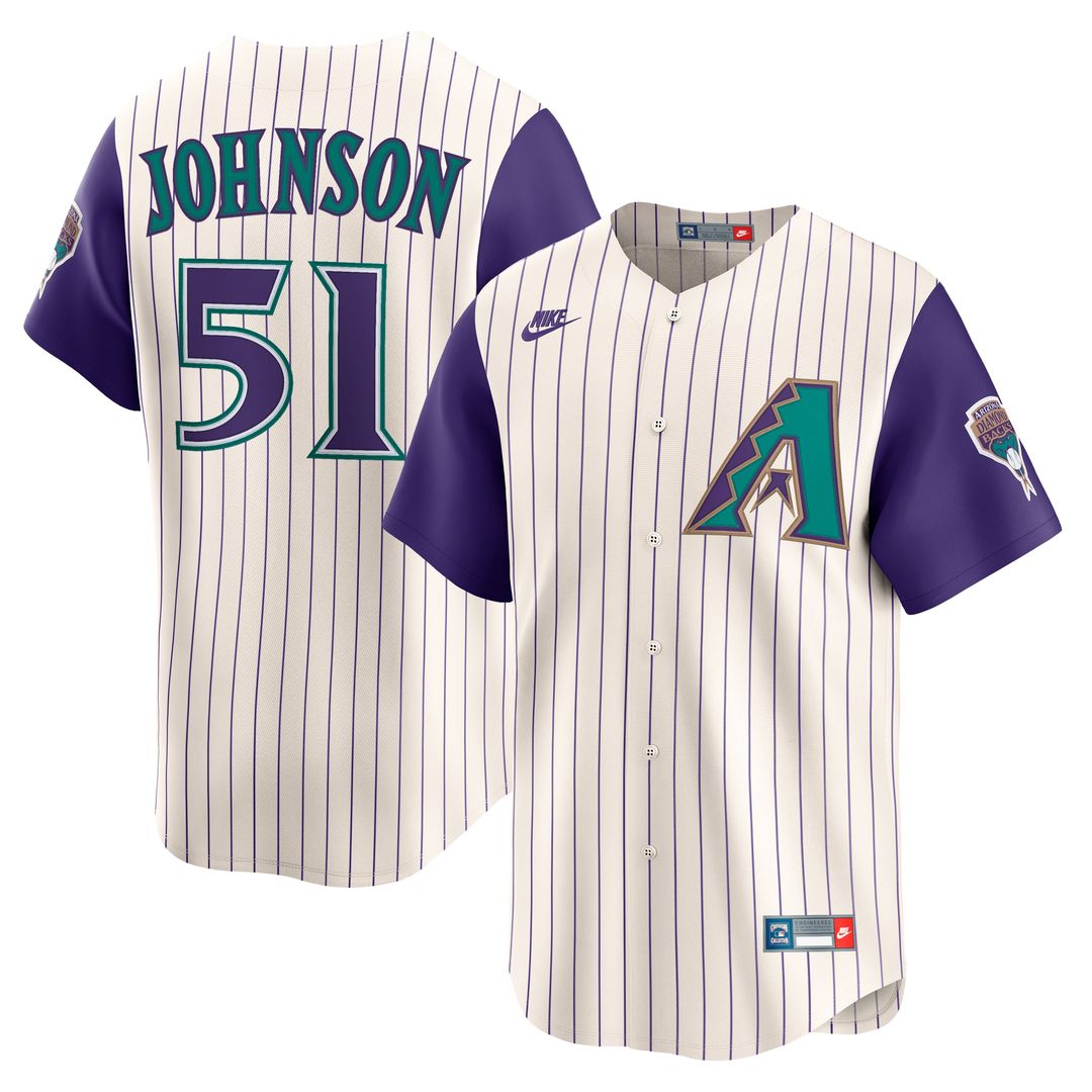 Arizona Diamondbacks Randy Johnson Throwback Cooperstown Limited Jersey - Cream