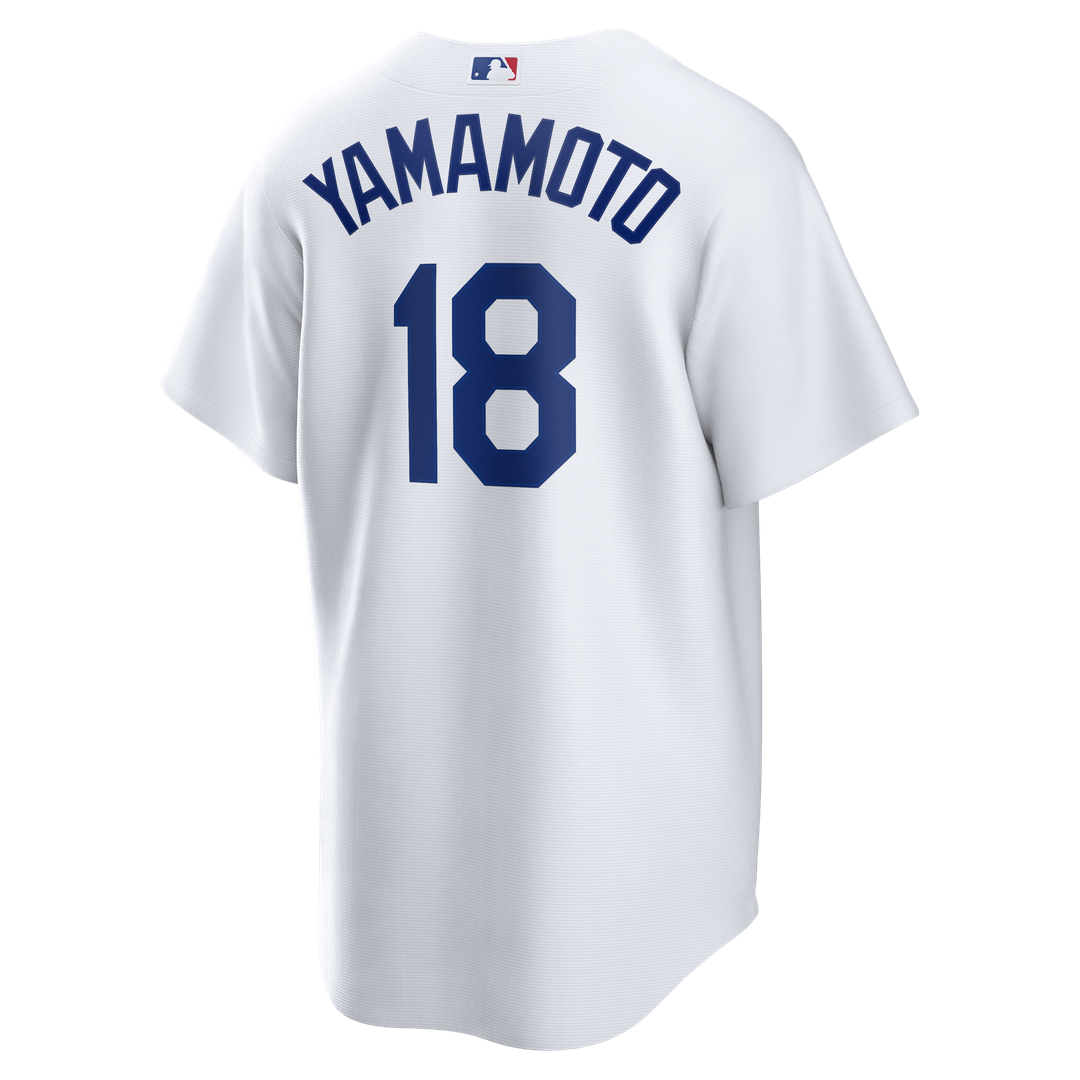 Los Angeles Dodgers Yoshinobu Yamamoto Home Replica Jersey - White