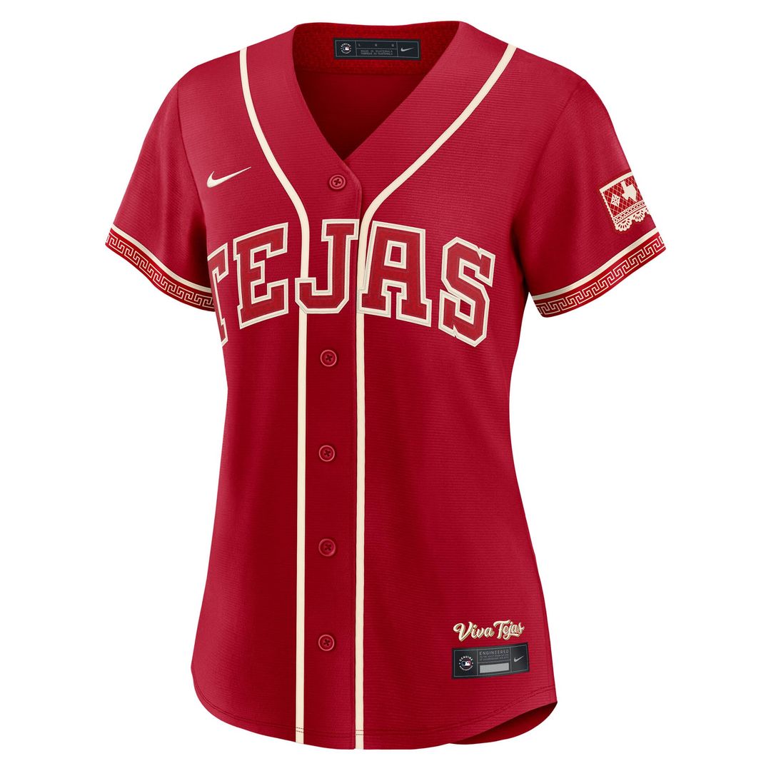 Texas Rangers Wyatt Langford Women's 2026 City Connect Stadium Jersey - Red
