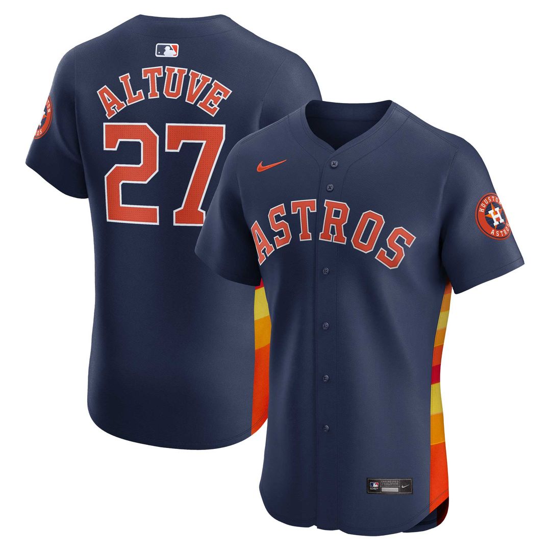 Houston Astros Jose Altuve Alternate Elite Jersey - Navy
