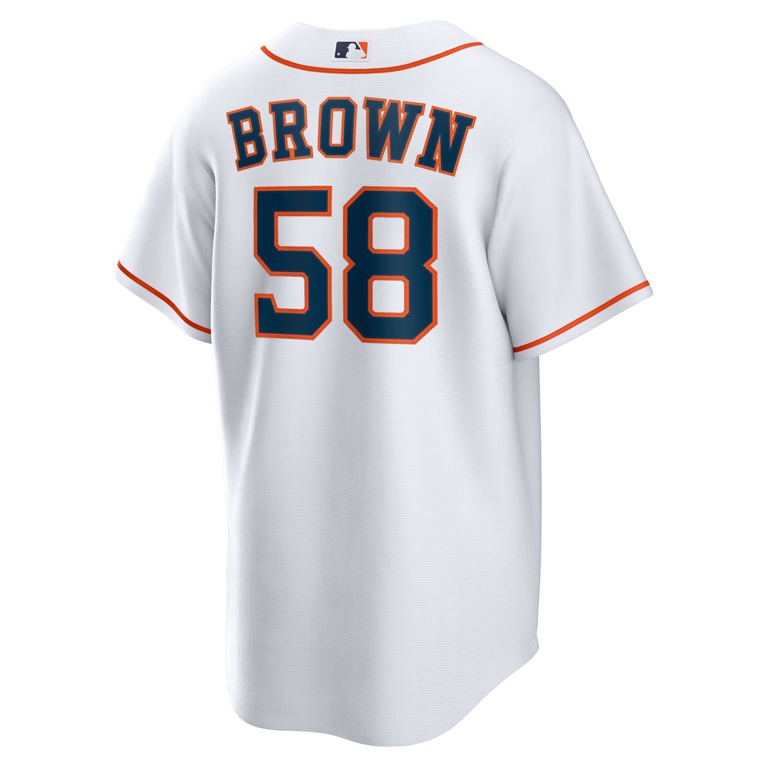 Houston Astros Hunter Brown Home Replica Jersey - White