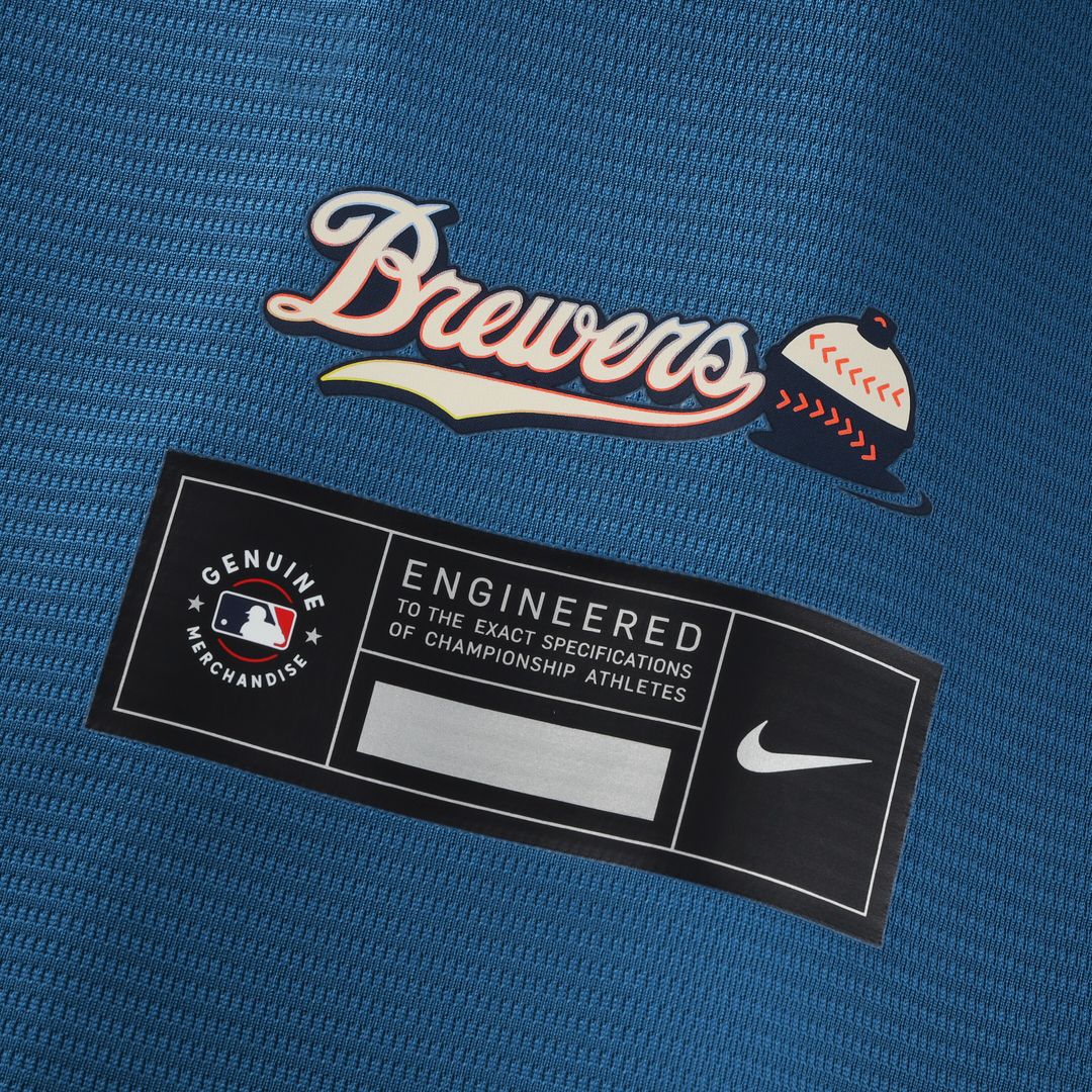 Milwaukee Brewers William Contreras 2026 City Connect Stadium Jersey - Mineral Blue