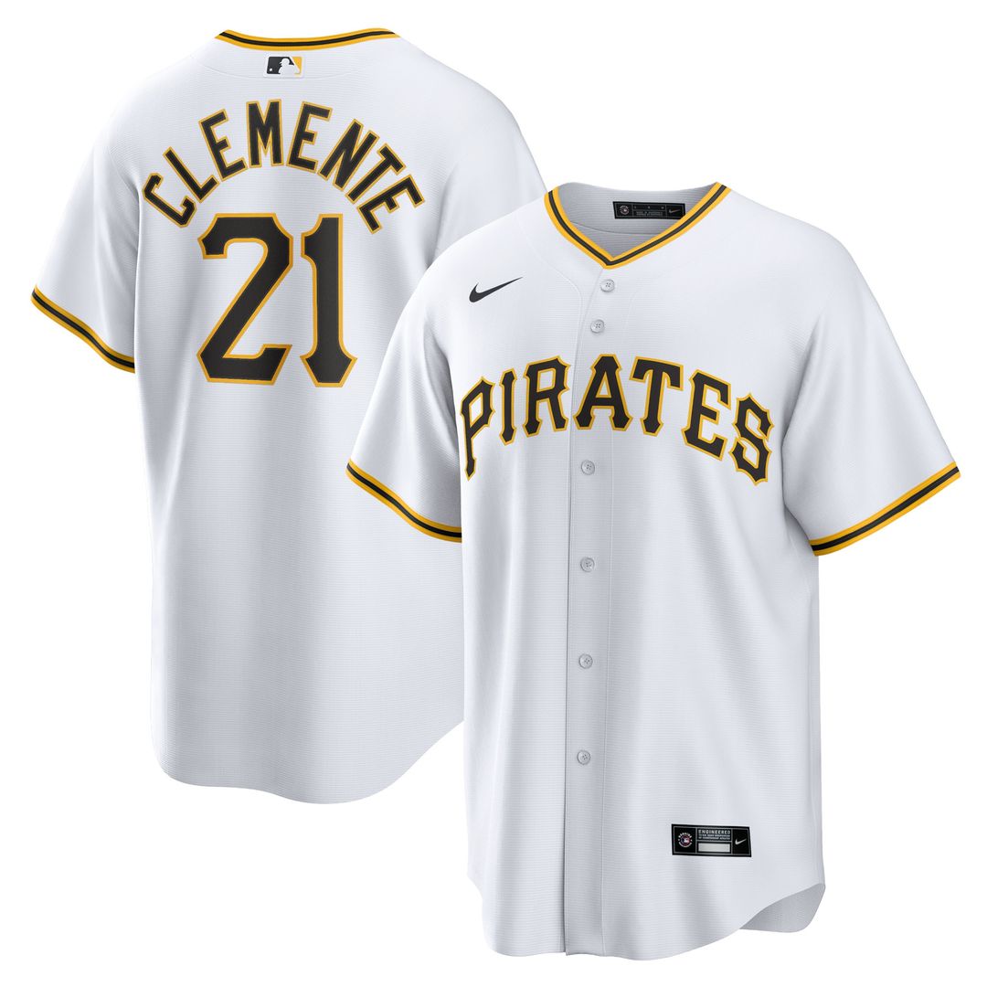 Pittsburgh Pirates Roberto Clemente Home Replica Player Name Jersey - White