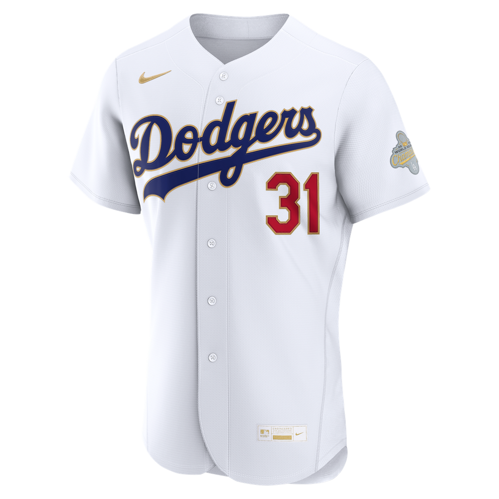 Los Angeles Dodgers Tyler Glasnow 2026 Gold Collection Authentic Jersey - White