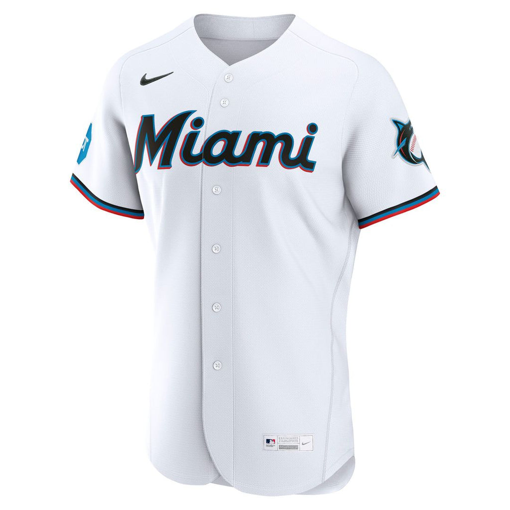 Miami Marlins Home Authentic Jersey - White