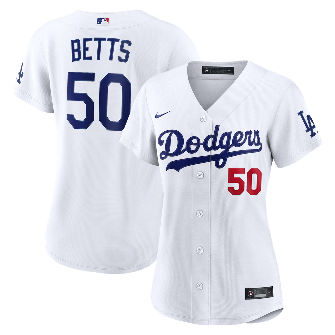 Los Angeles Dodgers Mookie Betts Women's Home Stadium Jersey - White