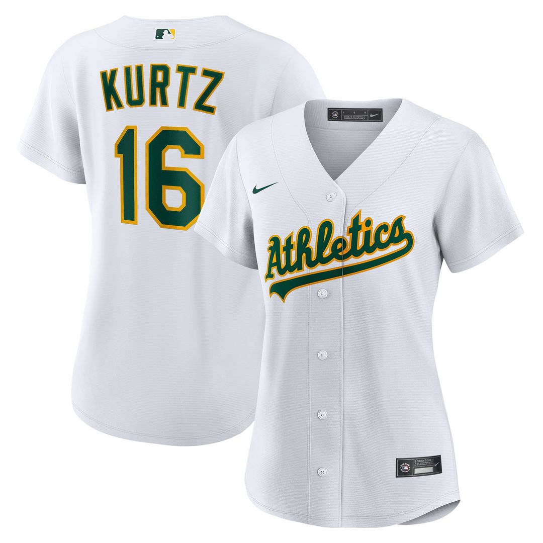 Athletics Nick Kurtz Women's Home Replica Jersey - White