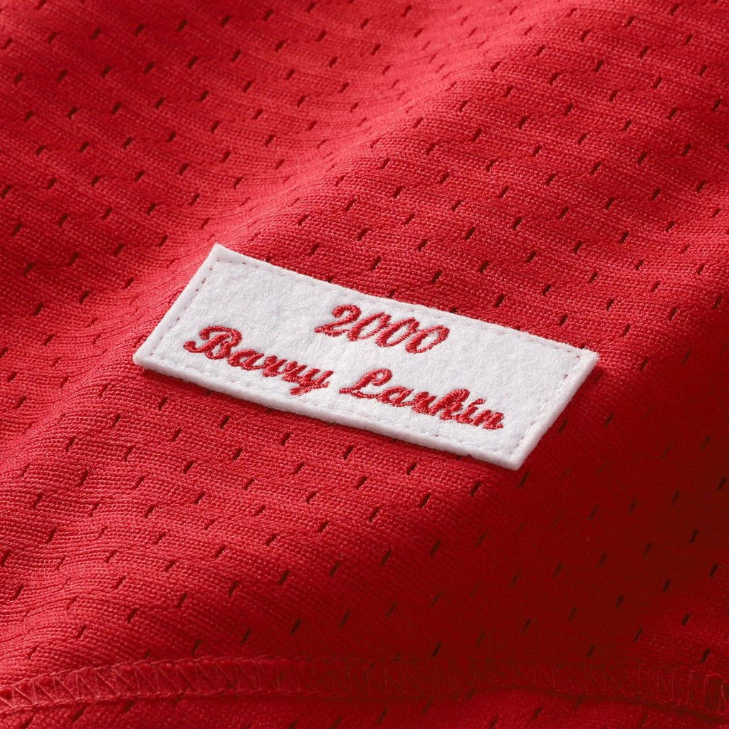 Cincinnati Reds Barry Larkin Mitchell & Ness Throwback Cooperstown Mesh Batting Practice Jersey - Red