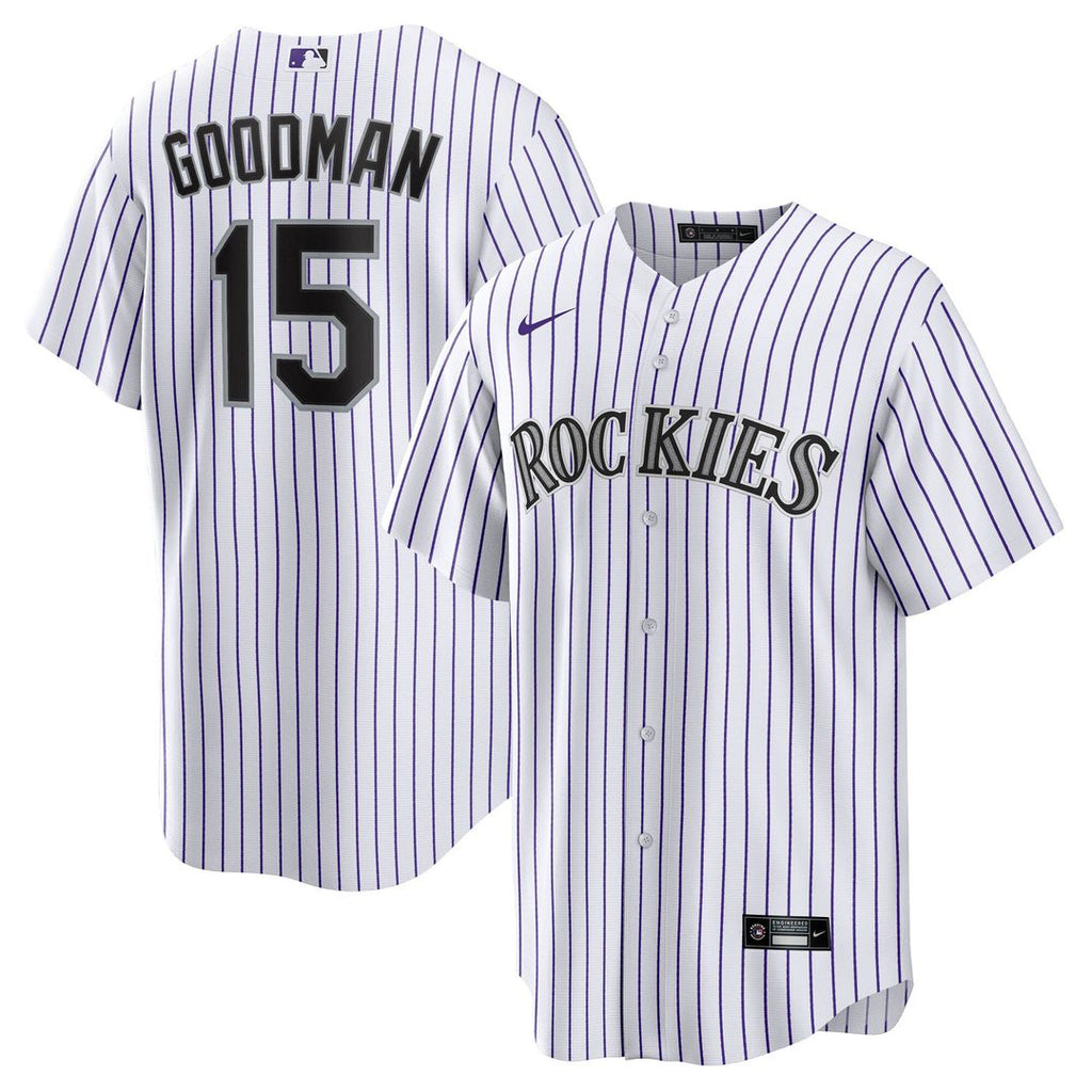 Colorado Rockies Hunter Goodman Home Replica Jersey - White